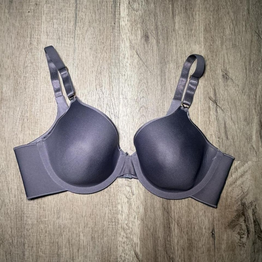 Push Up Underwire Bra Size 38C Grey Adjustable Straps NWT Supportive Everyday